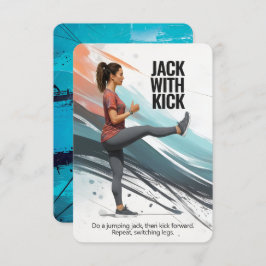Jack con tarjeta de fitness Kick con respaldo azul