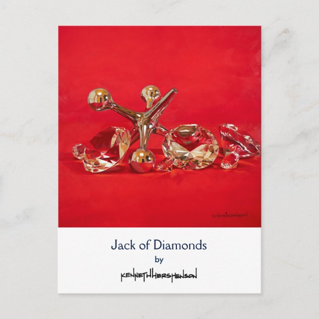 Jack de diamantes, postal (Anverso)