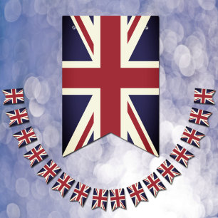 Jack de la Unión Vintage, banner de bandera britán