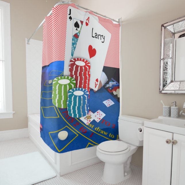 Jack negro de cortina de ducha (In situ)