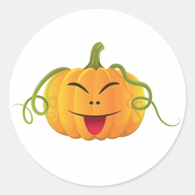jack-o-lantern Halloween Pumpkin Classic Pegatina (Anverso)