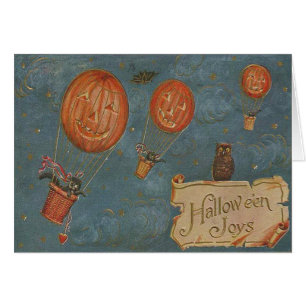 Jack O' Lantern Hot Air Balloon Owen Black Cat