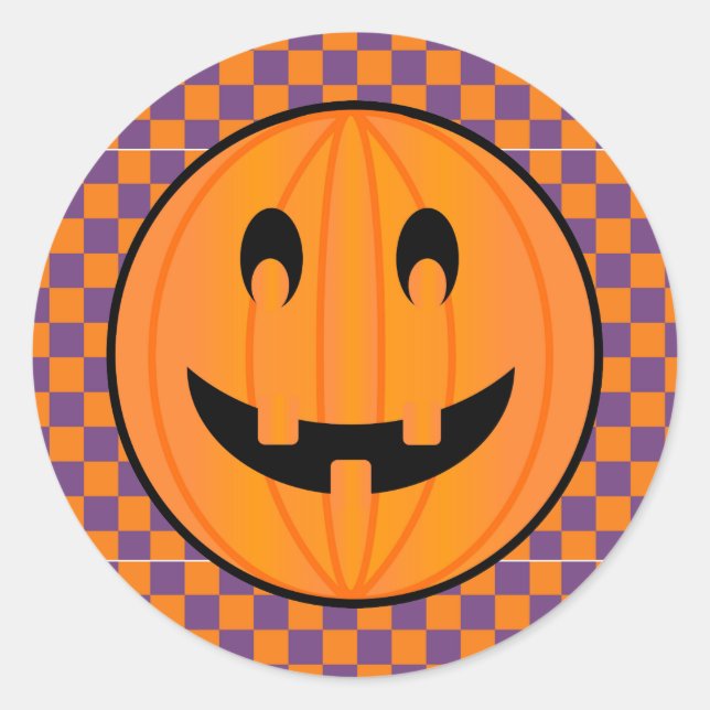 Jack o Lantern, Pegatinas de diseño de Halloween C (Anverso)