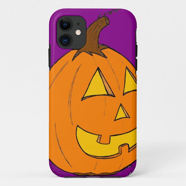 Jack o' Lantern Purple iPhone 5 Funda apenas ahí (Reverso)
