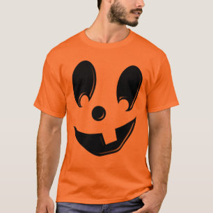 Jack-O-Lantern Silly Face con camiseta Naranja den