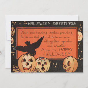 Jack O Lantern sonriente Calabaza Hombre Búho Luna
