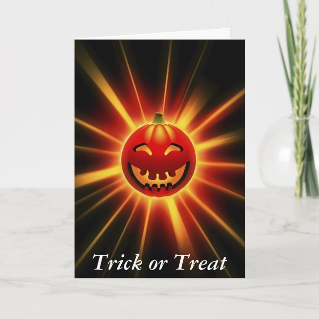 Jack O. Lantern - tarjeta de Halloween Greating (Anverso)