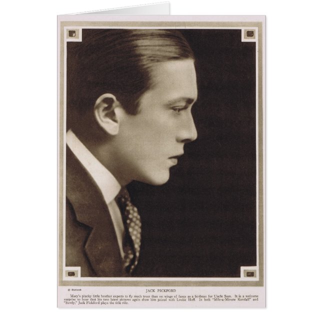 Jack Pickford 1918 (Frente)