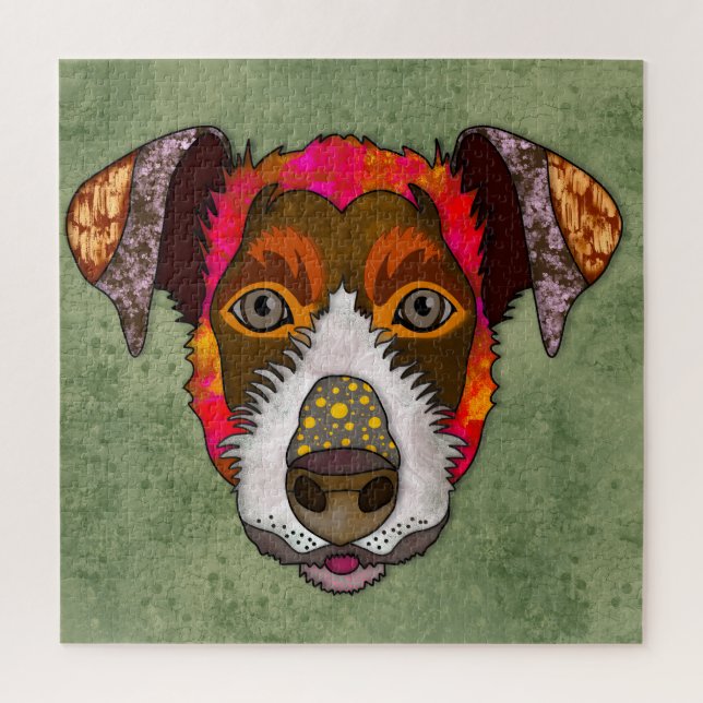 Jack Russell Terrier cara fea Jigsaw Puzzle (Vertical)