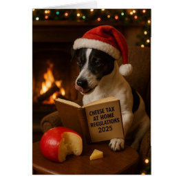 Jack Russell Terrier 'Cheese Tax' Christmas card