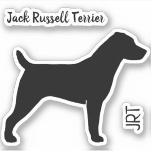 Jack Russell Terrier Dog Silhouette Vinyl Pegatina