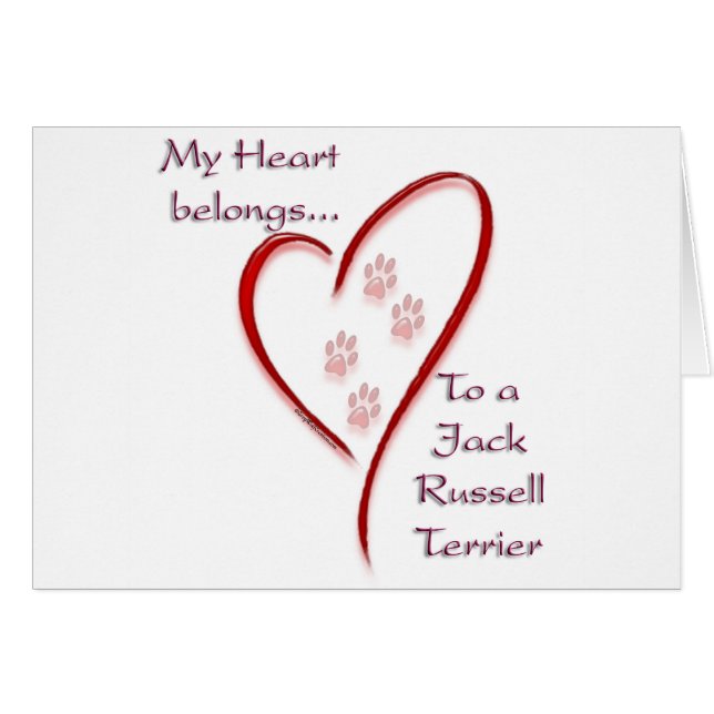 Jack Russell Terrier Heart Pertenece (Anverso (Horizontal))