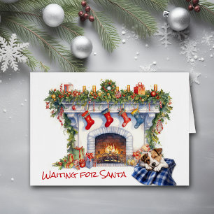 Jack Russell Terrier La chimenea de perro espera a