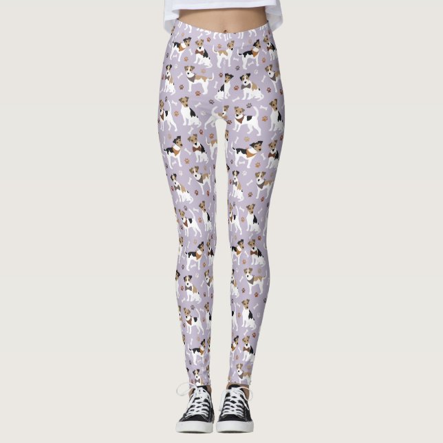 Jack Russell Terrier Paws and Bones Leggings (Anverso)