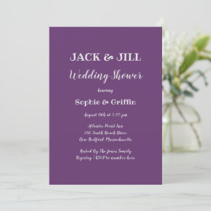 Jack y Jill Purple Shower por invitación de pareja