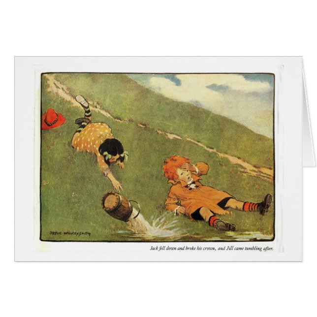 Jack y poesía infantil de Jill - tarjeta (Anverso (Horizontal))