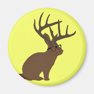 jackalope con imán de gafas