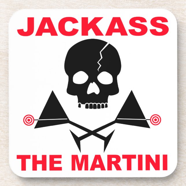 Jackass, el posavasos de corcho para Martini (Frente)
