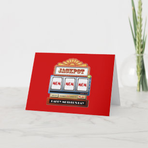 JACKPOT MOM Tarjeta de ranura para el Día de la Ma