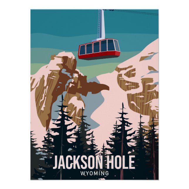 Jackson Hole poster vintage (Anverso)