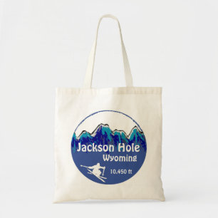 Jackson Hole Wyoming bolsa de arte azul para el es