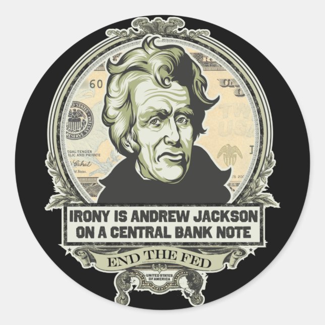 Jackson ponga fin al juego de Pegatinas de la Fed (Anverso)