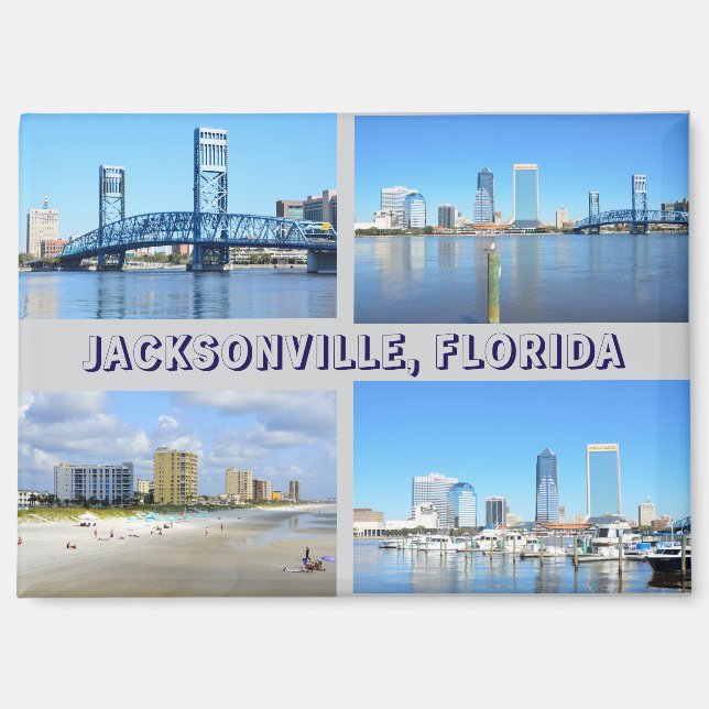 Jacksonville, imán de feriado de Florida (Anverso)
