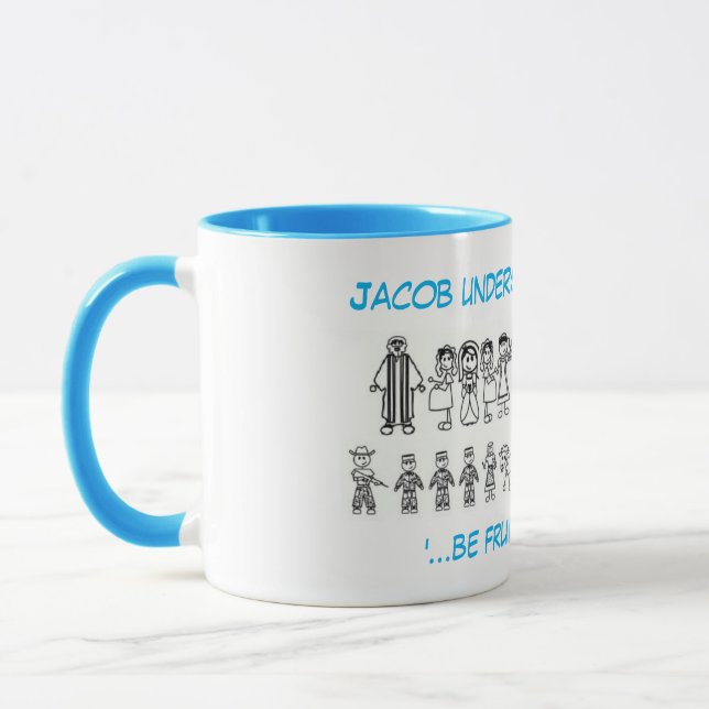Jacob entendió... dos tonos de taza de café. (Izquierda)