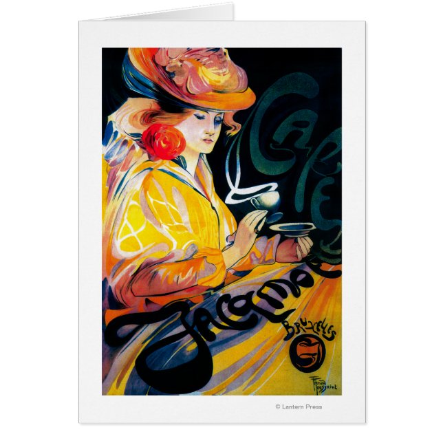 Jacqmotte Caf � Afiche Vintage Europe (Frente)