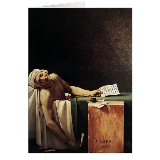 Jacques-Louis David la muerte de Marat (Frente)