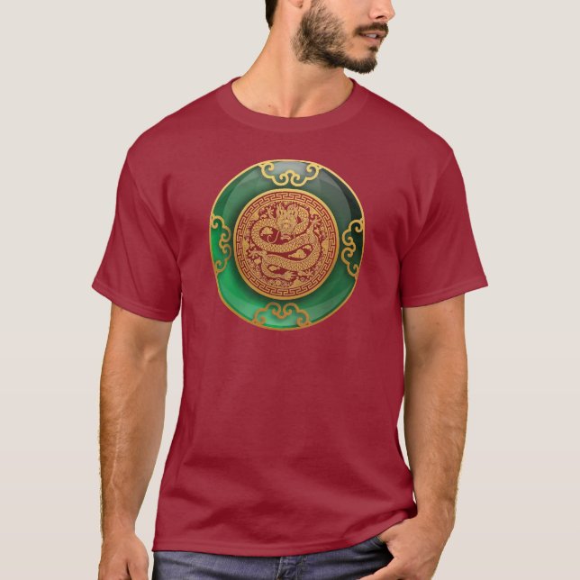 Jade Año Nuevo chino de la camiseta del dragón (Anverso)