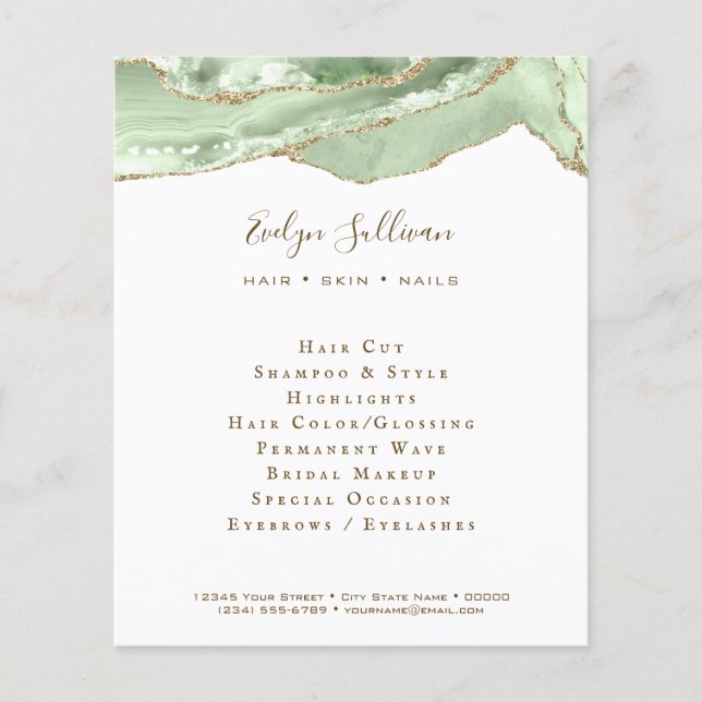 Jade Green agate volante (Frente)