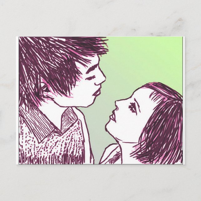 Jade & Novan | Tarjeta postal EL (Anverso)