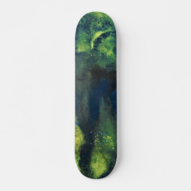 Jaded Lover 1 Deep Green Abstract Skateboard Deck (Anverso )