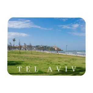 Jaffa vista desde el imán de nevera de Tel Aviv