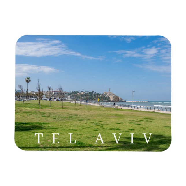 Jaffa vista desde el imán de nevera de Tel Aviv (Horizontal)