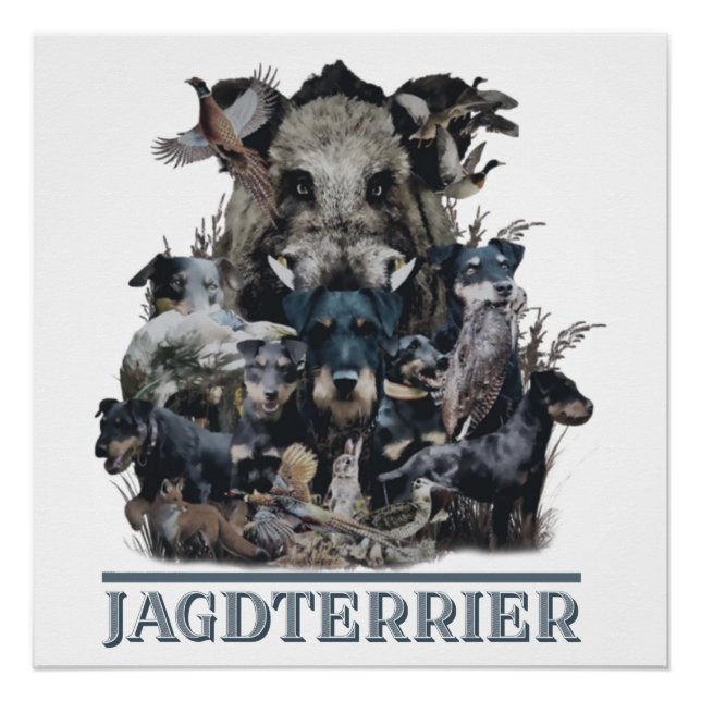 Jagdterrier, Poster alemán del Terrier Cazador (Anverso)