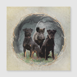 Jagdterrier, valiente poster de tapicería cardíaca