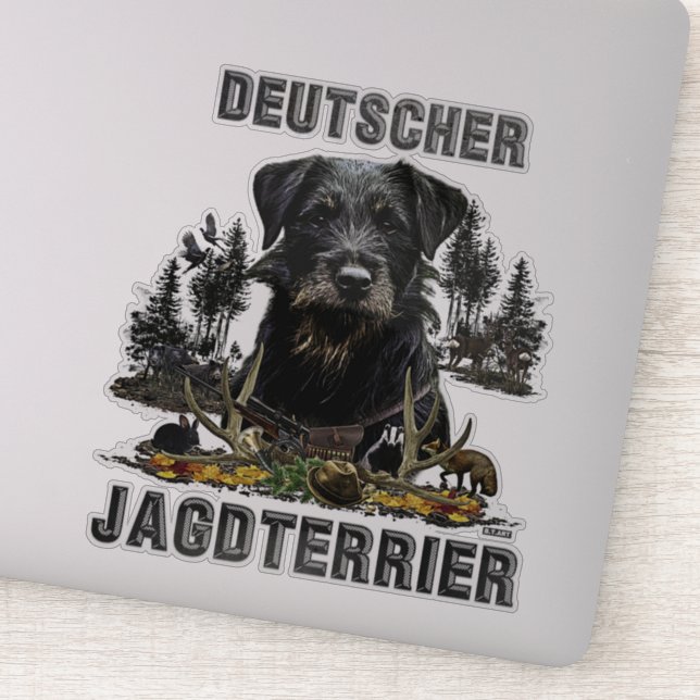 Jagdterrier - versátil pegatina de perros de caza (Detalle)