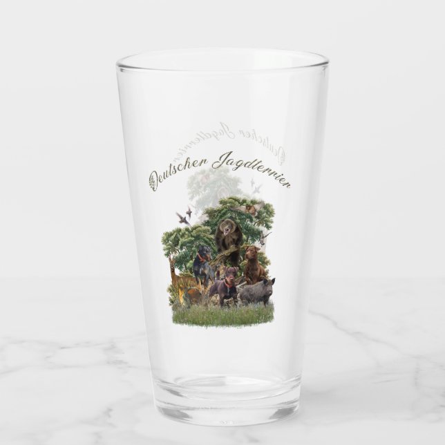 Jagdterrier, vidrio de terror de caza alemán (Reverso)