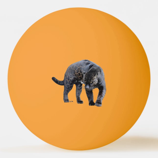 Jaguar Diablo amarillo resplandor 1 estrella bola  (Anverso)