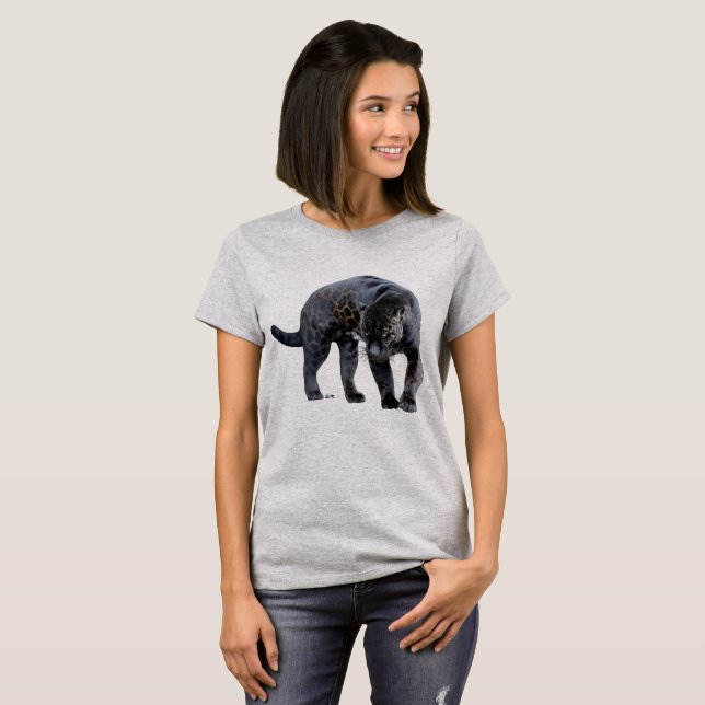 Jaguar Diablo mujeres camiseta gris de acero (Anverso completo)