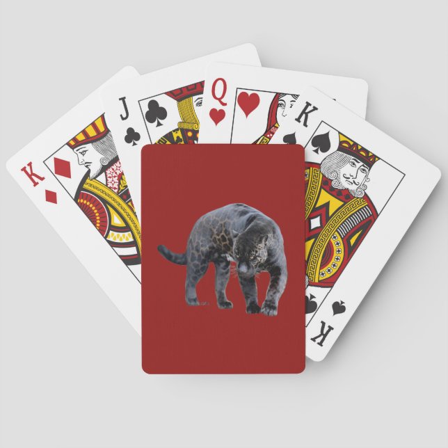 Jaguar Diablo rojo Poker cartas (Reverso)