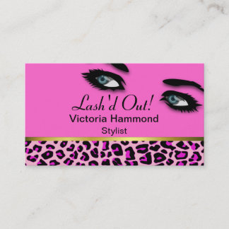 Jaguar rosado elegante y tarjeta de visita de los