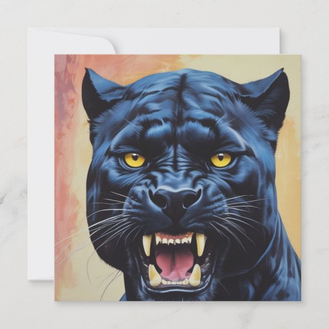Jaguar - Tarjeta de pantera negra (Anverso)