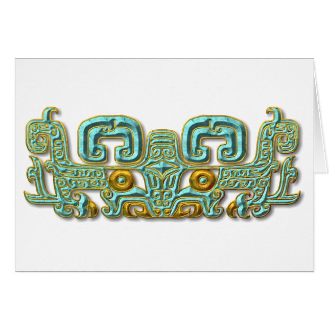 Jaguar-turquesa maya y oro (Anverso (Horizontal))