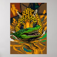 Jaguar y el lagarto en la batalla contra el arte
