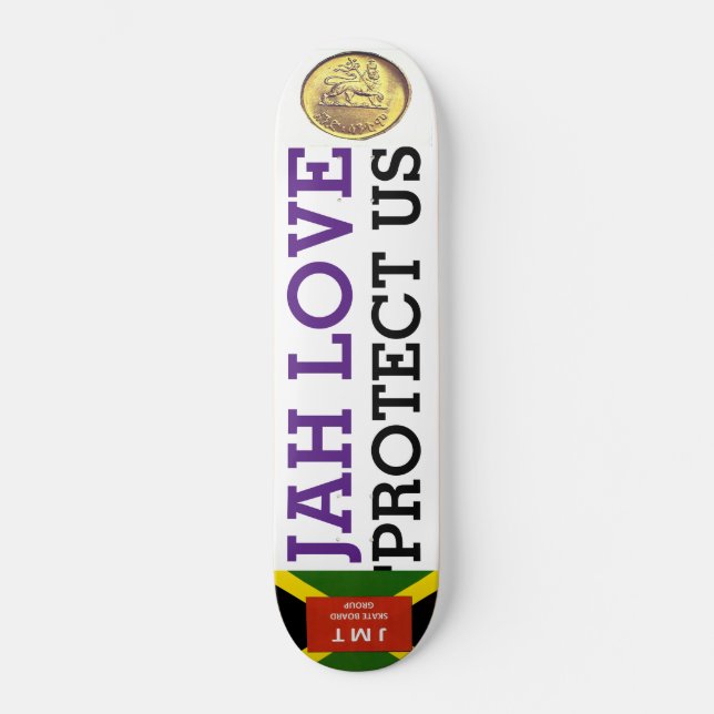 JAH LOVE PROTEGER EL Skateboard ESTADOUNIDENSE (Anverso)