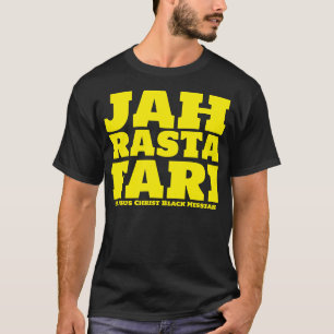 JAH RASTAFARI & BLACK MESSIAH Camiseta oscura bási