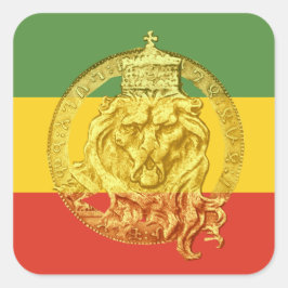 Jah Rastafari León del Pegatina de Judah